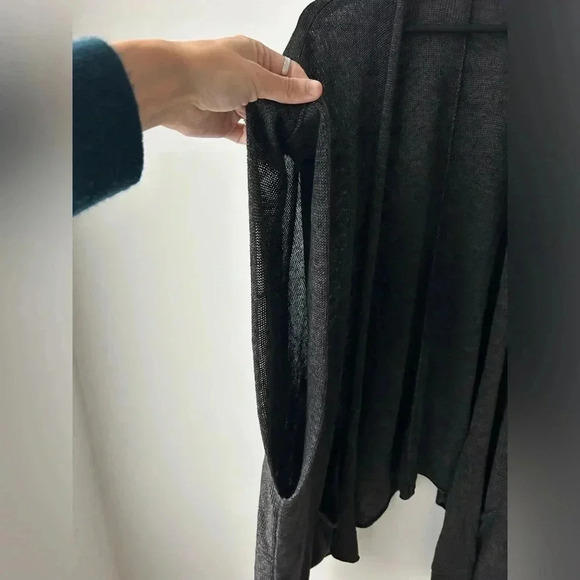Eskandar linen  open front cardigan sweater - Picture 6 of 15